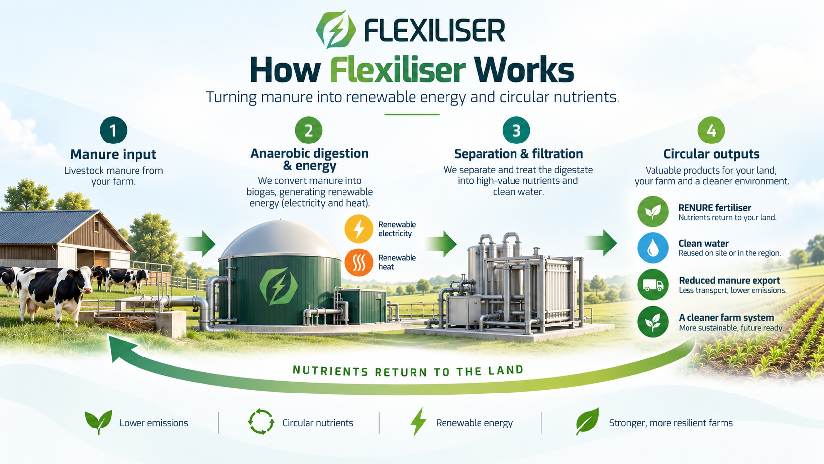 How Flexiliser transforms manure into renewable energy and circular nutrients